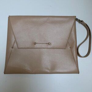 Made in Italy Large Leather Clutch/Wristlet
